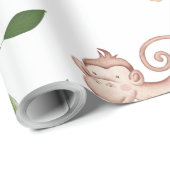 Wildtier mit Dschungelbaum-Muster Geschenkpapier (Rolleneckpunkt)