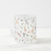Wildtier mit Dschungelbaum-Muster Mattglastasse (Vorderseite Links)