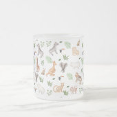 Wildtier mit Dschungelbaum-Muster Mattglastasse (Mittel)