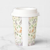 Wildtier mit Dschungelbaum-Muster Pappbecher (Rechts)