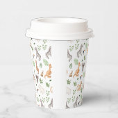 Wildtier mit Dschungelbaum-Muster Pappbecher (Rechts)
