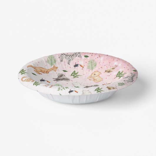 Wildtier mit Dschungelbaum-Muster Pappteller (Gewinkelt)