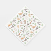 Wildtier mit Dschungelbaum-Muster Serviette (Ecke)