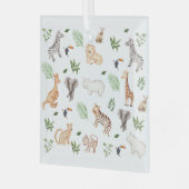 Wildtier mit Dschungelbaummuster Ornament Aus Glas (Vorderseite links)