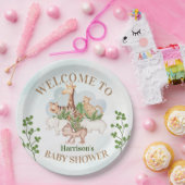 Wildtier mit Jungle-Baum Pappteller (Party)