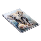 Wildtier mit Kerzen und Blume Elefant Notizblock (Rechte Seite)