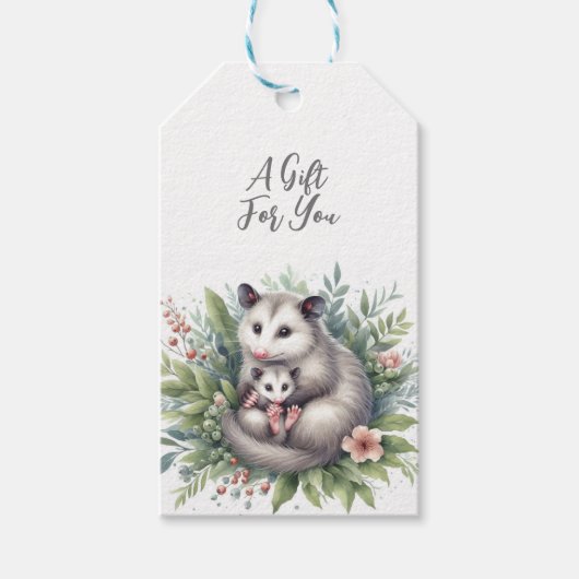Wildtier Possum Geschenkanhänger (Vorderseite)