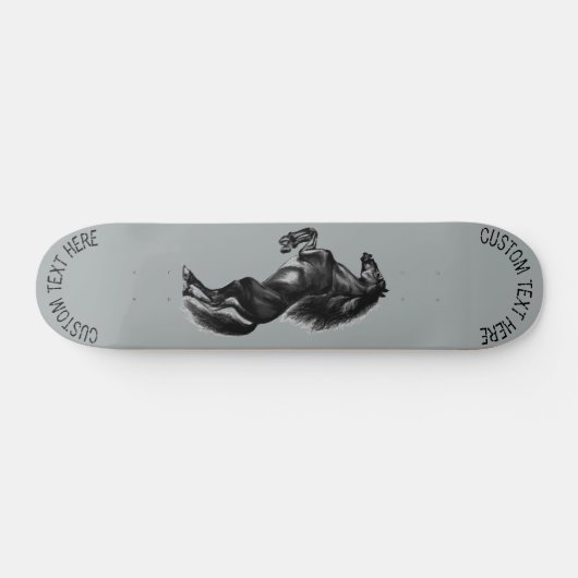 Wildtier-Skateboard mit benutzerdefiniertem Text Skateboard (Horizontal)