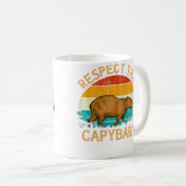 Wildtier Tier Respektiere das Capybara Kaffeetasse (VorderseiteRechts)