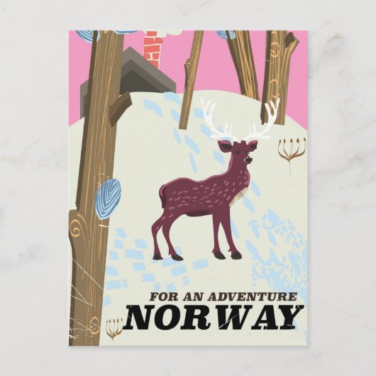 Wildtier-Vintage-Plakat Postkarte (Vorderseite)