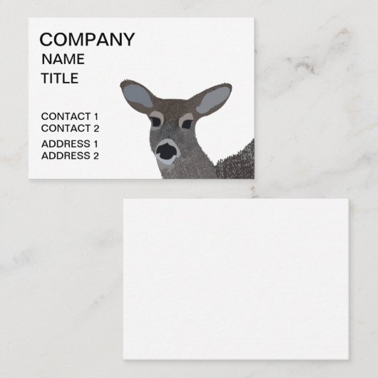 Wildtier Visitenkarte (Vorne/Hinten)