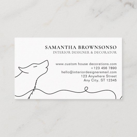 Wildtier Visitenkarte (Rückseite)