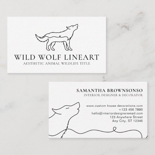 Wildtier Visitenkarte (Vorne/Hinten)
