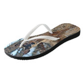 Wildtier-Wald-Foto Badesandalen (Schrägansicht)