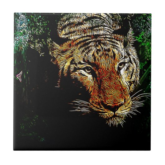 Wildtier-Wildtiger Fliese (Vorderseite)