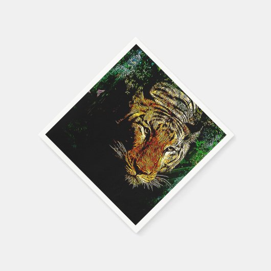 Wildtier-Wildtiger Serviette (Ecke)