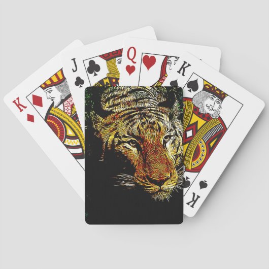 Wildtier-Wildtiger Spielkarten (Rückseite)