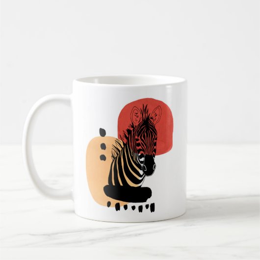 Wildtier Zebra Kaffeetasse (Links)