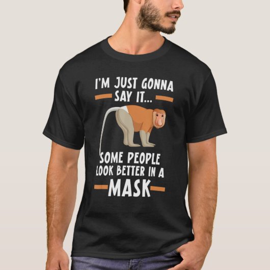 Wildtier Zookeeper Proboscis Affenflüster T-Shirt (Vorderseite)