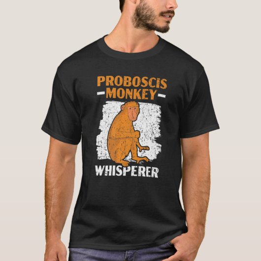 Wildtier Zookeeper Proboscis Affenflüster T-Shirt (Vorderseite)