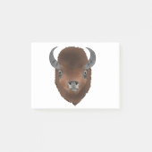 Wildtierart Bison Head Büffel Post-it Klebezettel (Vorderseite)