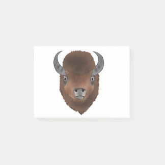 Wildtierart Bison Head Büffel Post-it Klebezettel