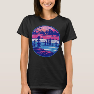 Wildtierbäume Outdoor Natur Retro Wandern Camping T-Shirt