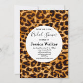 Wildtierdruck, Leopard, Gepard-Brautparty Einladung (Vorderseite)