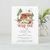 Wildtiere 1. Geburtstag Einladung (Stehend Vorderseite)