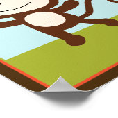 Wildtiere Affen mit Vogel Art Poster (Ecke)