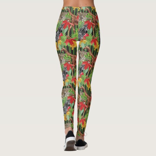 Wildtiere Afrikas Leggings (Rückseite)