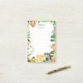 Wildtiere aus tropischen Dschungeln Post-it Klebezettel (Auf Schreibtisch)