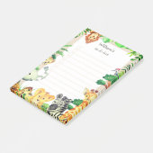 Wildtiere aus tropischen Dschungeln Post-it Klebezettel (angewinkelt)