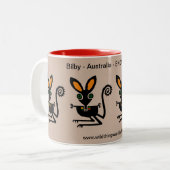 Wildtiere - Aussie BILBY - Natur - Ökologie Zweifarbige Tasse (Vorderseite Links)