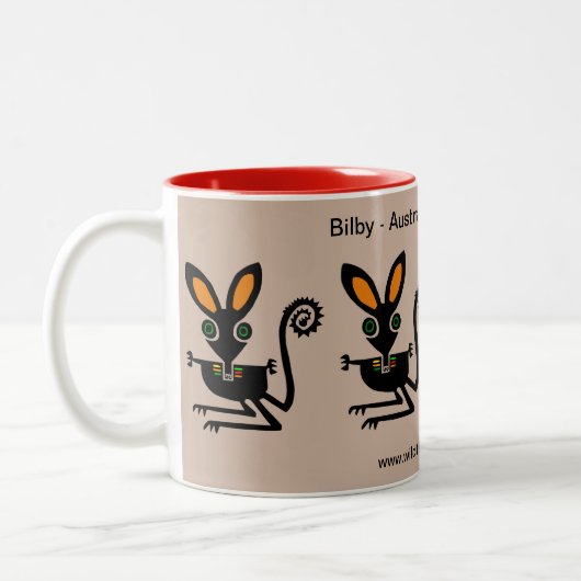 Wildtiere - Aussie BILBY - Natur - Ökologie Zweifarbige Tasse (Links)