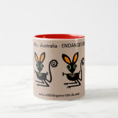 Wildtiere - Aussie BILBY - Natur - Ökologie Zweifarbige Tasse (Mittel)