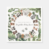 Wildtiere | Babydusche Serviette (Vorderseite)