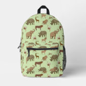 Wildtiere Bedruckter Rucksack (Vorderseite)