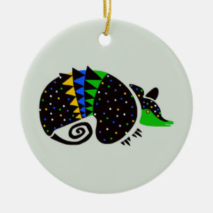 Wildtiere - Coole handgezeichnete ARMADILLO-Natur Keramik Ornament