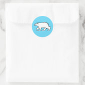 Wildtiere - Cooler POLAR-Bär - arktisch-blau Runder Aufkleber (Tasche)