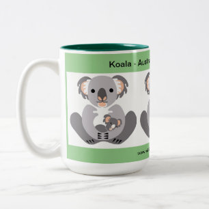 Wildtiere - Cudly KOALA - Marsupial - Natur Zweifarbige Tasse