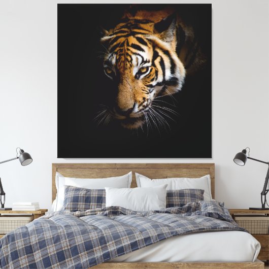 Wildtiere der Natur - Tiger Leinwand (Insitu (Schlafzimmer))
