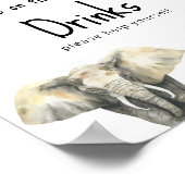 Wildtiere der Wasserfarben - Getränke Poster (Ecke)