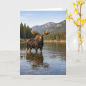 Wildtiere Elch Berg Fluss Karte (Gelbe Blume)