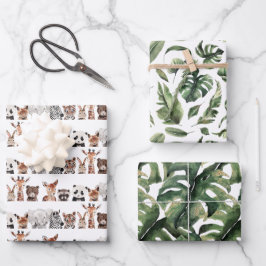 Wildtiere | Geburtstagspartei Geschenkpapier Set
