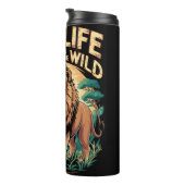 Wildtiere gehören zum wilden T-Shirt Thermosbecher (Nach rechts gedreht)