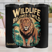 Wildtiere gehören zum wilden T-Shirt Thermosbecher