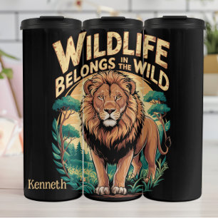 Wildtiere gehören zum wilden T-Shirt Thermosbecher