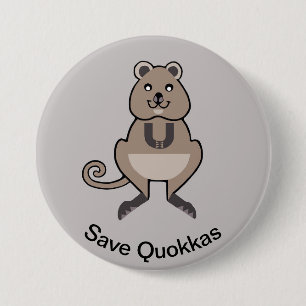 Wildtiere - Gerettet QUOKKAS - Australien - Button