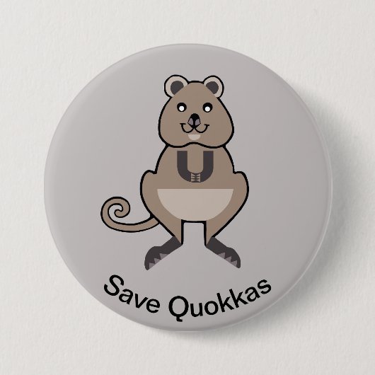 Wildtiere - Gerettet QUOKKAS - Australien - Button (Vorderseite)